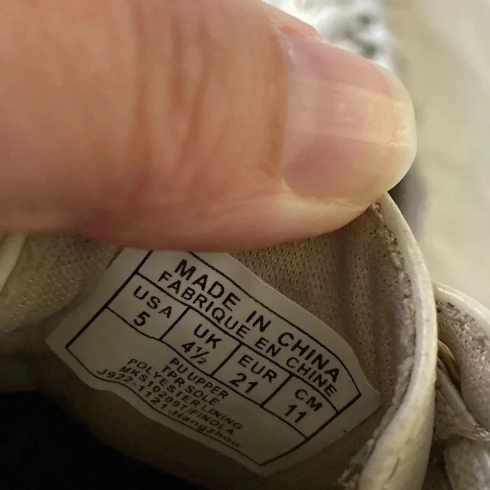 💛 Baby Girl Michael KORS Gold Signature Logo Sneaker Sz 5 Infant toddler